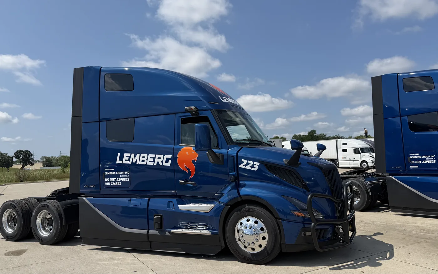 Lemberg Group truck ready for a dedicated lane